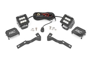 LED Lighting - LED Light Kit | Ditch Mount | 2" Black Pair | Flood | Toyota Tacoma (16-23)