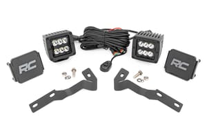 LED Lighting - LED Light Kit | Ditch Mount | 2" Black Pair | Spot | Toyota Tacoma (16-23)