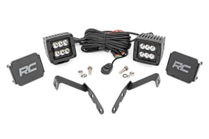 LED Lighting - LED Light Kit | Ditch Mount | 2" Black Pair | Spot | Chevy 1500 & Chevy/GMC 2500HD/3500HD (07-14)