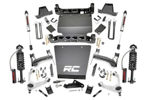 Rough Country 7 Inch Stamped Steel LCA Lift Kit | Forged UCA | Bracket | Vertex/V2 Shks | Chevy/GMC 1500 (16-18)