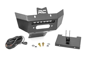 Bumpers & Grille Guards - Winch Bumper | Black Series LED | 6" Light | Slime Line | Can-Am Renegade 1000/Renegade 500