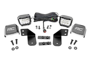 LED Lighting - LED Light | RR Cage Mount | 2" Chrome Pair | Wide Angle | Polaris Ranger 1000/Ranger XP 900/1000
