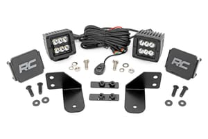 LED Lighting - LED Light | RR Cage Mount | 2" Black Spot Pair | Polaris Ranger 1000/Ranger XP 900/1000