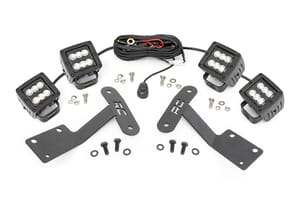 LED Lighting - LED Light Kit | Ditch Mount | Dual 2" Black Pairs | Flood | Toyota Tundra (14-21)