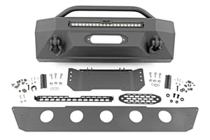 Rough Country Front Bumper | Hybrid | 20" Blk LED | Amber | Toyota 4Runner 2WD/4WD (14-24)