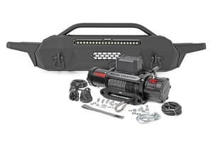 Rough Country Front Bumper | Hybrid | 20" Blk White DRL LED | Toyota Tacoma 2WD/4WD (16-23)