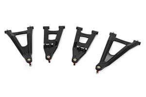 Rough Country Black Forged Alum High Clearance 2" Fwd Offset Control Arms w/Ball Joints | Polaris Ranger 1000XP