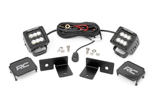 LED Lighting - LED Light Kit | Under Bed Mount | 2" Black Pair | Spot | Polaris General XP 4 1000