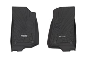 Rough Country Flex Fit Floor Mats | FR | 4 Door | Jeep Wrangler Unlimited 4WD (2018-2026)