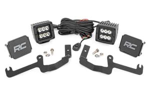 LED Lighting - LED Light Kit | Ditch Mount | 2" Black Pair | Spot | Chevy Silverado 1500 (19-26)