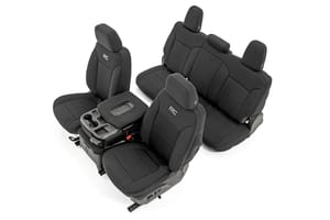Rough Country Seat Covers | FR 40/40/20 & RR Arm Rest | Chevy/GMC Sierra 1500 (19-26)/Silverado 1500 (19-26)