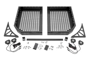 Rough Country Cargo Rack | Dual 2" Black LED Pairs | Flush Mount | Polaris Ranger XP 1000