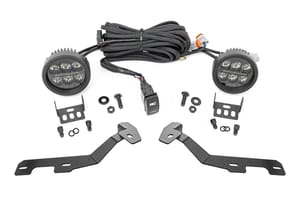 LED Lighting - LED Light Kit | Ditch Mount | Black Series Round | 3.5 Inch | Amber DRL | Ram 1500 (19-26)