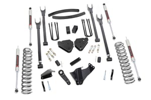 Rough Country 6 Inch Lift Kit | Gas | 4 Link | M1 | Add-A-Leaf | Ford F-250/F-350 Super Duty (05-07)