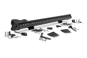 LED Lighting - LED Light Kit | Hood Mount | 30" Black Single Row | Jeep Gladiator JT/Wrangler JL (18-26)