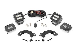 Rough Country LED Light Kit | Ditch Mount | 2" Black Pair | Flood | Toyota Land Cruiser (24-26)