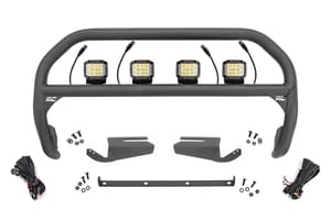 Rough Country Nudge Bar | 3 Inch Wide Angle Led (x4) | Oe Modular Steel | Ford Bronco (21-26)