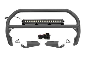 Rough Country Nudge Bar | 20 Inch BLK DRL Single Row LED | OE Modular Steel | Ford Bronco (21-26)