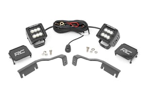 LED Lighting - LED Light Kit | Ditch Mount | 2" Black Pair | Flood | Nissan Frontier (22-26)