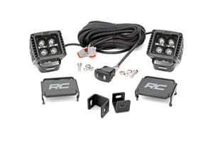 LED Lighting - LED Light Kit | Ditch Mount | 2" Black Pair | White DRL | Toyota Tundra (22-26)
