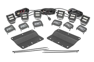 LED Lighting - LED Light Kit | Fog Mount | Triple 2" Black Pair | Flood | Ford Bronco (21-26)