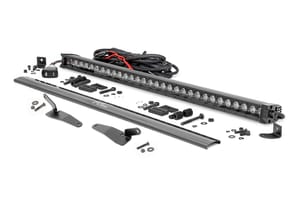 Rough Country 30" Single Row Light Mount | Front | Black Series | White DRL | Polaris RZR Turbo R