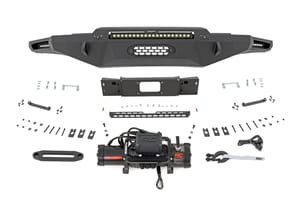 Rough Country Hybrid Front Bumper | 12000S | Blk LED w/ Amber DRL | Toyota Tundra (22-26)