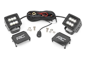 Rough Country 2 Inch Black Series LED Light Pods | Pair | Flood