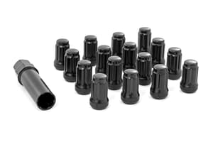 Wheel Accessories - Lug Nut Set | M10x1.25 | 16 Qty | Splined | Black