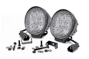 Rough Country 4 Inch Chrome Series LED Light | Round | Pair
