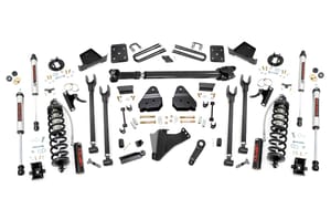 Rough Country 6 Inch Lift Kit | 4-Link | No OVLD | D/S | C/O V2 | Ford F-250/F-350 Super Duty (17-22)