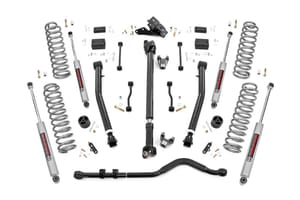 Rough Country 3.5 Inch Lift Kit | Adj Lower | FR D/S | Jeep Wrangler JL 4WD (2018-2023)