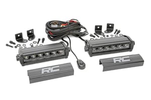 Rough Country 6 Inch Black Series LED Light Bar | Single Row | Pair