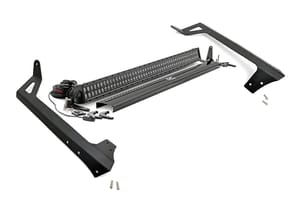 Rough Country LED Light Kit | Windshield Mount | 50" Black Dual Row | Jeep Wrangler JK (07-18)