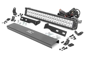 LED Lighting - LED Light Kit | Bumper Mount | 20" Chrome Dual Row | Amber DRL | Jeep Grand Cherokee WK2 (11-20)