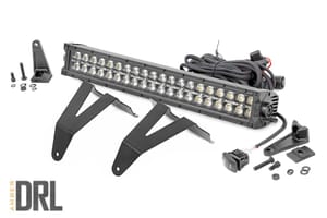 LED Lighting - LED Light Kit | Bumper Mount | 20" Black Dual Row| Amber DRL | Ram 1500 (19-24)