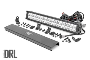 Rough Country 20 Inch Chrome Series LED Light Bar | Dual Row | Cool White DRL