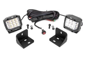 LED Lighting - LED Light | Rear Cab Mount | 3" Chrome Pair | Wide Angle | Can-Am Defender HD 5/HD 8/HD 9/HD 10