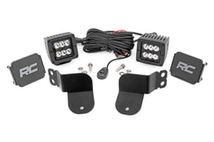 Rough Country LED Light Kit | Cage Mount | 2" Black Pair | Spot | Polaris General XP 4 1000