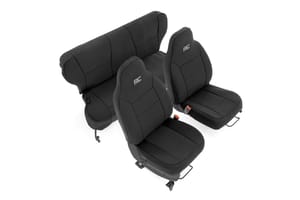 Interior & Floor Mats - Seat Covers | Non Detach Headrest FR & RR | Jeep Cherokee XJ 2WD/4WD (97-01)