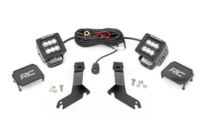 LED Lighting - LED Light Kit | Ditch Mount | 2" Black Pair | Flood | Chevy Silverado 1500 (99-06)/Tahoe (00-06)