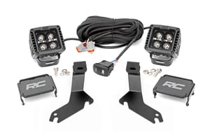 LED Lighting - LED Light Kit | Ditch Mount | 2" Black Pair | White DRL | Chevy Silverado 1500 (99-06)