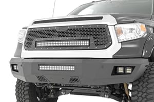 Rough Country Mesh Grille | 30" Dual Row LED | Black | Toyota Tundra 2WD/4WD (2014-2017)