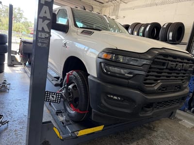 Alignment service at LR Wheels N Lifts Tampa