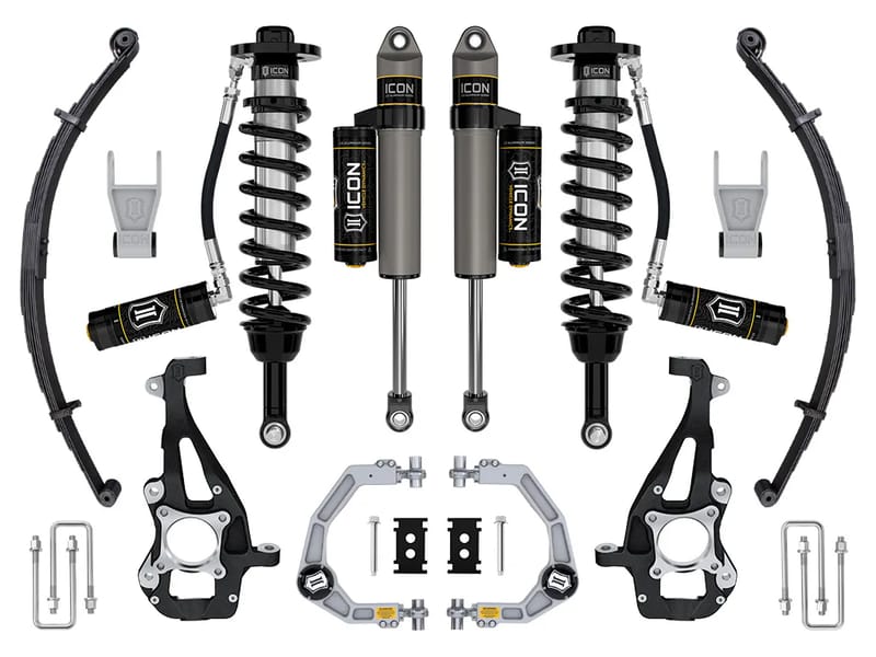 ICON Vehicle Dynamics 21-26 FORD F150 4WD 3.5-4.5" STAGE 3 SUSPENSION SYS BILLET UCA / LEAF PACK