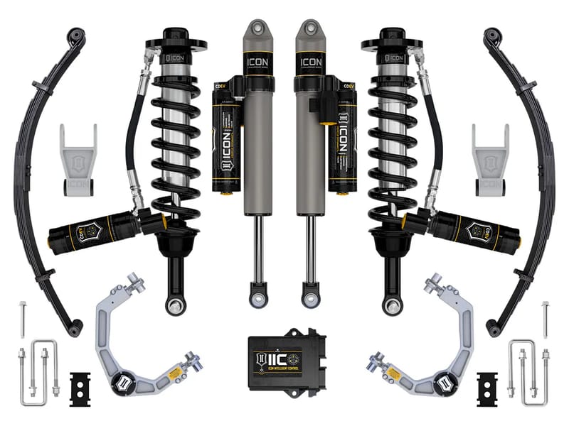 ICON Vehicle Dynamics 21-26 FORD F150 TREMOR 4WD 2.5-3" STAGE 5 SUSPENSION SYS BILLET UCA / LEAF PACK