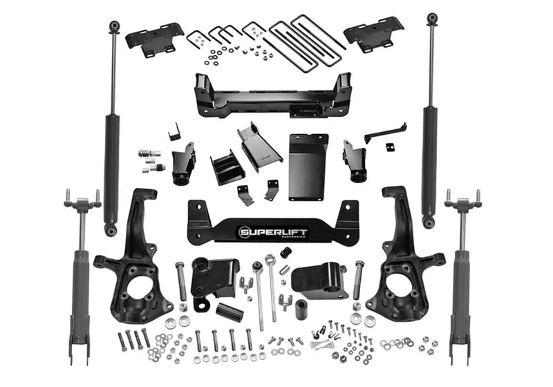 Superlift 6" Lift Kit - 11-19 Silverado/Sierra 2500HD/3500HD 4WD - Knuckle Kit w/SL Shocks