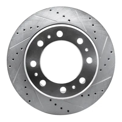 Dynamic Friction Company Brake Rotor - Drilled and Slotted - Silver 63140118R