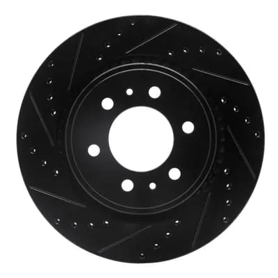 Dynamic Friction Company Brake Rotor - Drilled and Slotted - Black 63354204L