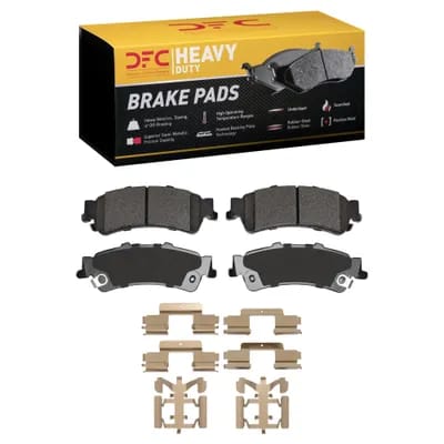 Dynamic Friction Company Heavy-Duty Brake Pads with Hardware Kit 1214079202
